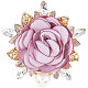 Cloth Rose with Crystal Rhinestone Brooch Pin(JEWB-WH0028-13LG)-1