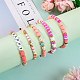 5Pcs 5 Style Handmade Polymer Clay Beads Stretch Bracelets Sets(BJEW-SZ0001-77A)-5