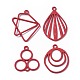 Spray Painted Alloy Pendants and Links(PALLOY-X0037-35C)-1