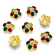 5 alliage -petal bouchons &eacute;mail de perles(X1-ENAM-TAC0023-02)-2