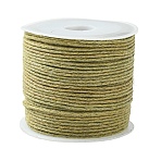 Waxed Cotton Cords, Multi-Ply Round Cord, Macrame Artisan String for Jewelry Making, with 1Pc Plastic Spools, BurlyWood, 1mm, about 25.15 Yards(23m)(YC-YW0001-16)