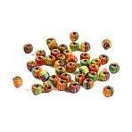 Polyester Weave Beads, Rondelle, Colorful, 9x7mm, Hole: 2.5mm(WOVE-WH0007-001)