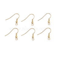 304 Stainless Steel Earring Hooks, Ear Wire, Golden, 19.5x18x3mm, Hole: 2mm, Pin: 0.7mm(X-STAS-D448-036G)
