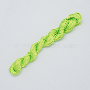 Nylon Thread, Nylon Jewelry Cord for Custom Woven Bracelets Making, Green Yellow, 1mm, about 26.24 yards(24m)/bundle, 10bundles/bag, about 262.46 yards(240m)/bag(NWIR-R002-1mm-13)