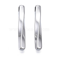 201 Stainless Steel Pendants, Twist, Stainless Steel Color, 40.5x6x6mm, Hole: 3x4mm(STAS-S080-061P)