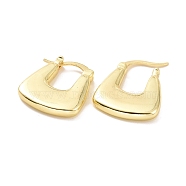 Brass Chunky Rectangle Hoop Earrings for Women, Cadmium Free & Lead Free, Light Gold, 21x18x3mm, Pin: 0.7mm(EJEW-A072-18LG)