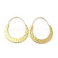 Brass Teardrop Hoop Earrings for Women, Cadmium Free & Nickel Free & Lead Free, Real 18K Gold Plated, 46x39x1.5mm, Pin: 0.8mm(EJEW-H092-10G)