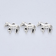 Tibetan Style Alloy Pendants, Cadmium Free & Lead Free, Horse, Antique Silver, 14x17.5x3mm, Hole: 1.8mm, about 409pcs/500g(TIBE-R316-068AS-RS)
