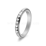 Rotatable Version Korean StyleRotatable Titanium Steel Finger Ring for Men, Stainless Steel Color, US Size 5(15.7mm)(PW-WGAB2A4-01)