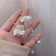 Imitation Pearl Tassel Earrings, Butterfly(RQ6220-11)