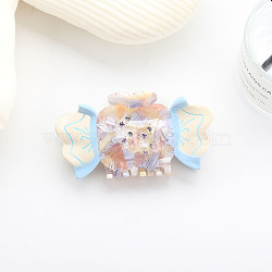 Candy Shape Cellulose Acetate Large Claw Hair Clips, with Rhinestones, Hair Accessories for Women & Girls, Antique White, 94x53x52mm(PW-WG72644-02)