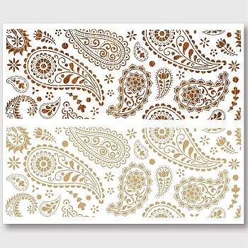 PET Hollow Out Drawing Painting Stencils, for DIY Scrapbook, Photo Album, Plants Pattern, 400x1000mm