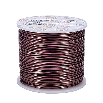 Round Aluminum Wire, Camel, 15 Gauge, 1.5mm, about 223.09 Feet(68m)/roll