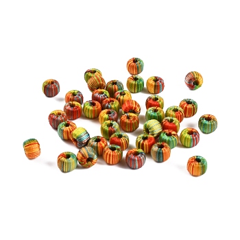Polyester Weave Beads, Rondelle, Colorful, 9x7mm, Hole: 2.5mm