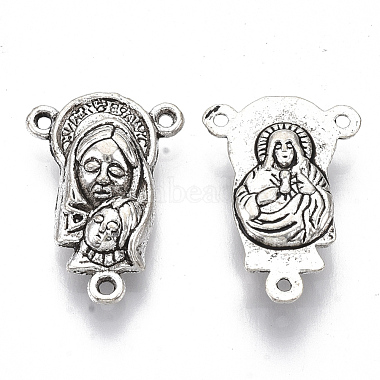Tibetan Style Alloy Chandelier Component Links(TIBE-N006-23AS-LF)-2