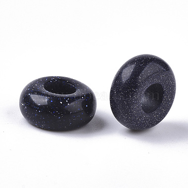 Synthetic Blue Goldstone European Beads(G-Q503-02)-2