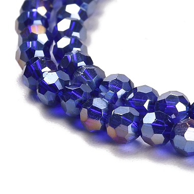 Faceted(32 Facets) Electroplate Glass Beads Strands(X-EGLA-R016-4m-1)-3