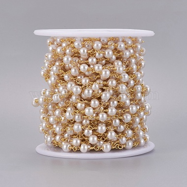 Chaînes de perles d'imitation acrylique faites à la main de 3.28 pieds(X-CHC-K007-H01)-2