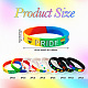 20Pcs 8 Style Rainbow Color Pride Silicone Heart Cord Bracelets Set for Men Women(BJEW-TA0001-06)-3