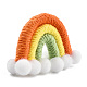 Polycotton(Polyester Cotton) Woven Rainbow Wall Hanging(FIND-T035-16I)-2