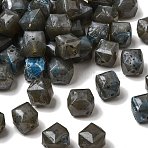 Opaque Acrylic Imitation Gemstone Beads, Faceted Table Cut Cube, Gray, 11.5~12x11.5~12x13mm, Hole: 1.8mm, about 400pcs/500g(OACR-G061-03G)