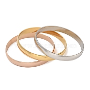 Fashion 304 Stainless Steel Bangle Sets, Mixed Color, 2-1/2 inch(6.2cm), 3pcs/set(BJEW-L664-019-01)