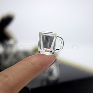 Mini Resin Cup with Handle, for Dollhouse Accessories, Pretending Prop Decorations, Clear, 17x13mm(X-BOTT-PW0001-198)