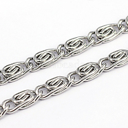 304 Stainless Steel Lumachina Chains, Soldered, Stainless Steel Color, 13x5.5x1.2mm(CHS-O005-25A)