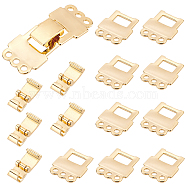 SUNNYCLUE 6 Sets Brass Fold Over Clasps, Nickel Free, Real 18K Gold Plated, 33.5x14x4mm, Hole: 2mm(STAS-SC0003-33)