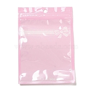 Plastic Packaging Zip Lock Bags, with Clear Window, Top Self Seal Pouches, Rectangle, Pink, 15x10.5x0.15cm, Unilateral Thickness: 2.5 Mil(0.065mm)(OPP-D003-03D)