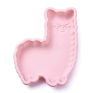 Alpaca Food Grade Silicone Molds, Cake Pan Molds, For DIY Chiffon Cake Bakeware, Pink, 207x155x28mm(DIY-F044-03)