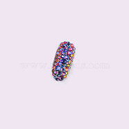 Glass Rhinestone Flat Back Cabochons, Back Plated, Faceted, Half Round, Montana, 1.5~1.6x1mm, about 1440pcs/bag(RGLA-S002-04SS-43)