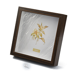 8 Inch Wall Mounted Wood Shadow Box Frames, Desk Display Cases, with Clear Window, for Memorabilia Pictures Medals Plant Specimen Dry Bouquet, Coconut Brown, Frame: 230x230x44mm(AJEW-WH0042-20A)