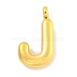 Ion Plating(IP) 304 Stainless Steel Pendants, Letter Charm, Golden, Letter J, 24x23.5x5mm, Hole: 3mm(STAS-C102-16G-J)