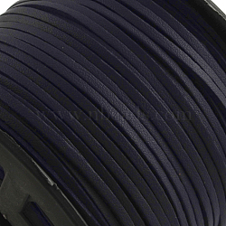 Faux Suede Cord, Faux Suede Lace, with Imitation Leather, Midnight Blue, 3x1mm, 100yards/roll(300 feet/roll)(LW-S015-20)