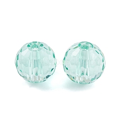 K9 Glass, Imitation Austrian Crystal Beads, Faceted(128 Facets), Round, Light Green, 8mm, Hole: 1.5mm(X-GLAA-H024-06B-01)