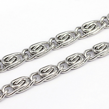 304 Stainless Steel Lumachina Chains, Soldered, Stainless Steel Color, 13x5.5x1.2mm