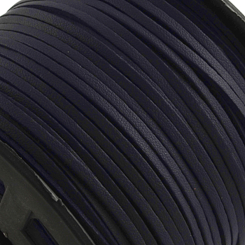 Faux Suede Cord, Faux Suede Lace, with Imitation Leather, Midnight Blue, 3x1mm, 100yards/roll(300 feet/roll)