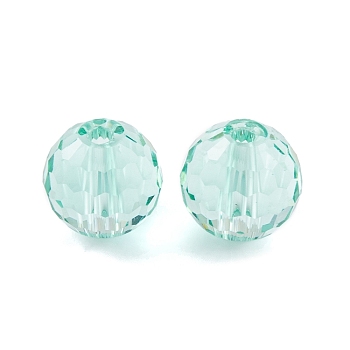 K9 Glass, Imitation Austrian Crystal Beads, Faceted(128 Facets), Round, Light Green, 8mm, Hole: 1.5mm