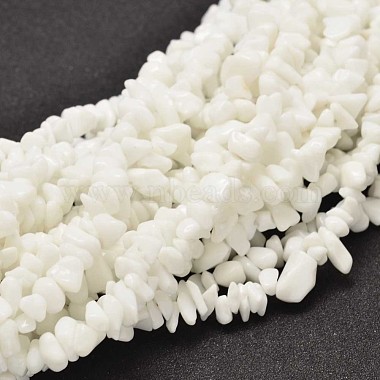 8mm White Chip Porcelain Beads