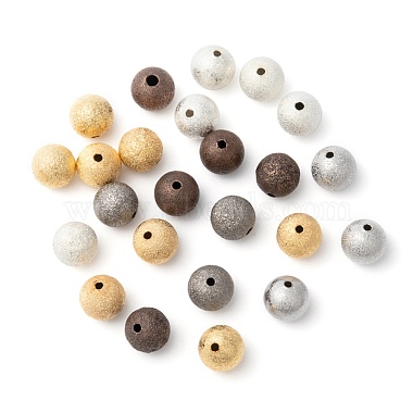 Mixed Color Round Brass Beads
