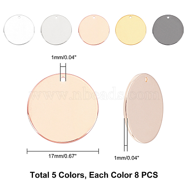 40Pcs 5 Colors Brass Pendants(KK-PH0001-70)-5