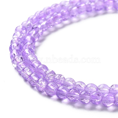 Spray Painted Crackle Glass Beads Strands(CCG-Q002-4mm-04)-4