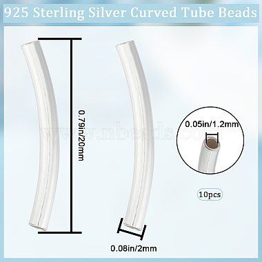 10Pcs Tube 925 Sterling Silver Beads(STER-BBC0005-62)-2