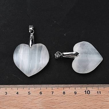 Natural Selenite Pendants(G-M091-01B)-3