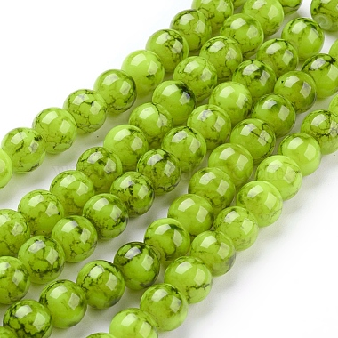 Spray Painted Glass Bead Strands(X-GLAD-S075-8mm-29)-2