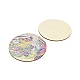 Kits de tapis de tasse en bois de peinture de diamant de thème animal arc-en-ciel à faire soi-même(DIY-H163-11)-3