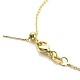 Ожерелье с подвеской в форме сердца из опалита и цепочками из золотого сплава(NJEW-G116-01E)-3