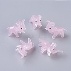 Home Decorations, Handmade Lampwork Display Decorations, Elephant, Pink, 21~23x10~12x22~23mm(LAMP-L075-057)