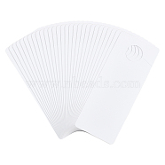 Frosted PVC Plastic Hangtagt, Rectangle, White, 20.3x8.2x0.038cm, Hole: 3.175cm, 30pcs/set(DIY-WH0215-19)